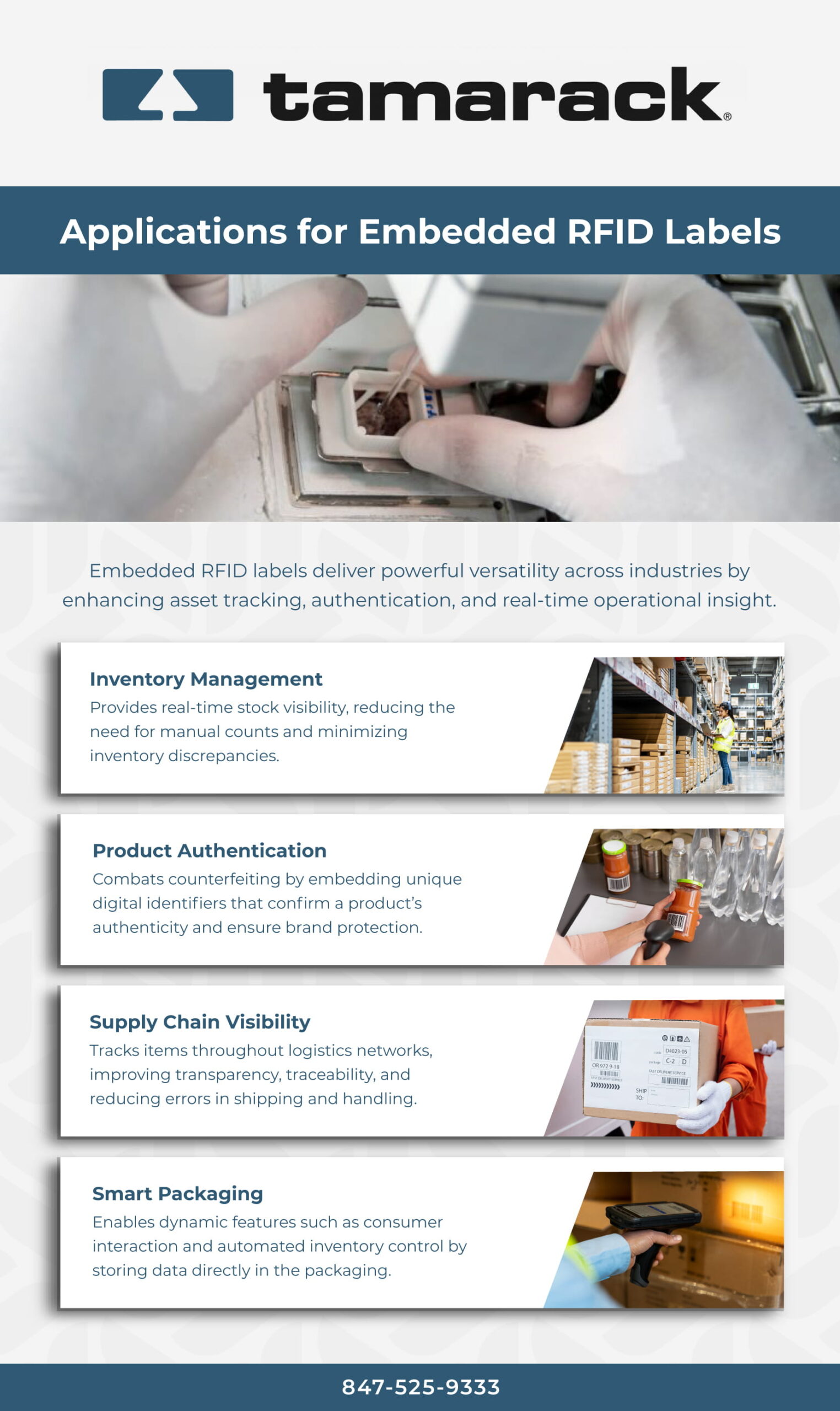 Applications for Embedded RFID Labels - Infographic